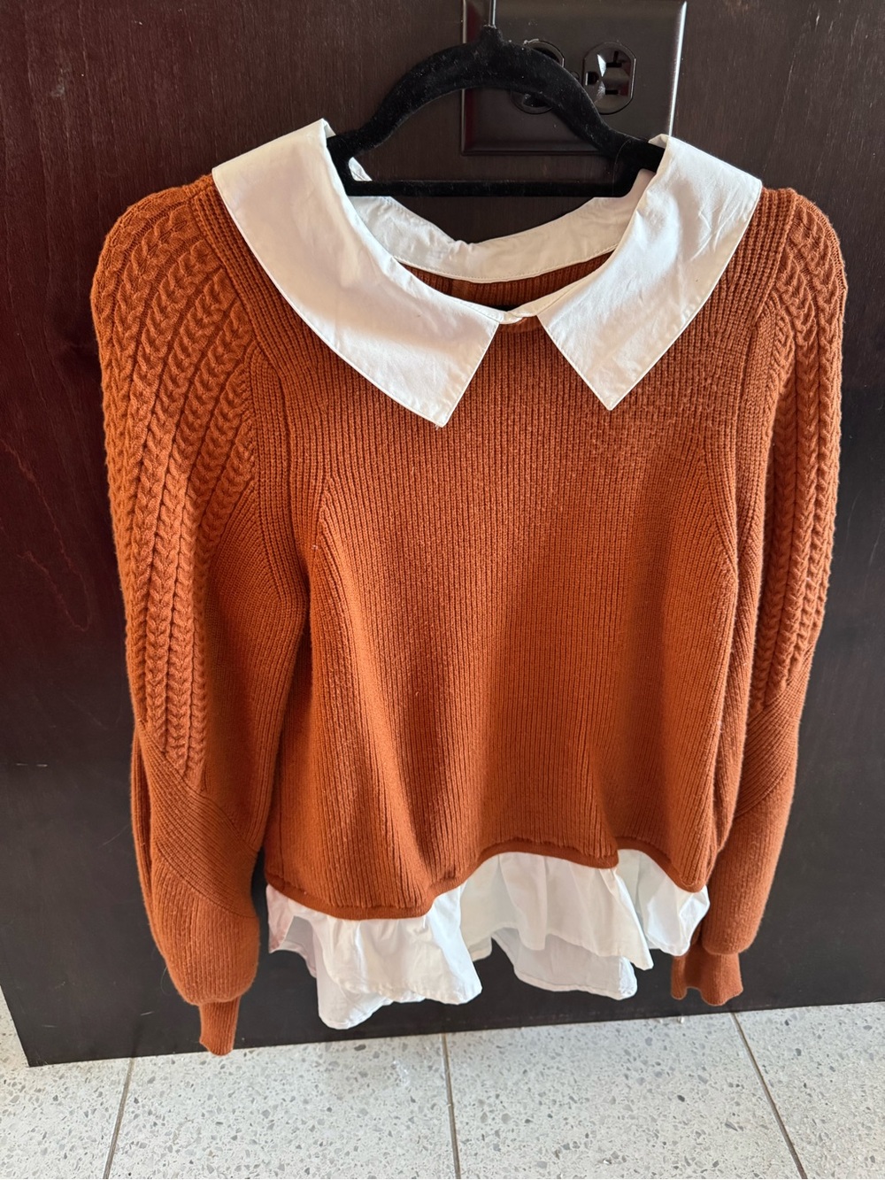 ✨Anthropologie Maeve Sweater with White Collar Detail✨